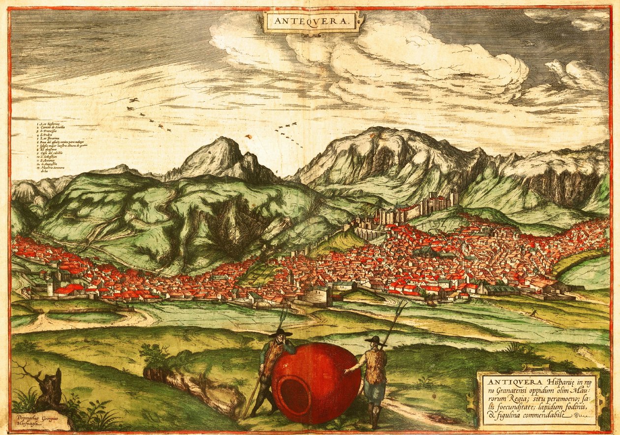 Bønder med stor vintønde af Georg and Hogenberg Franz (1535 90) Braun