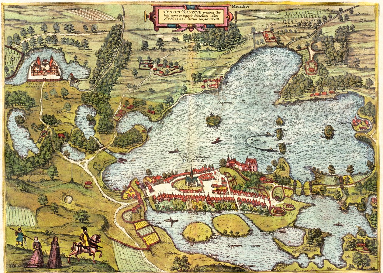 Plon, Tyskland af Georg and Hogenberg Franz (1535 90) Braun