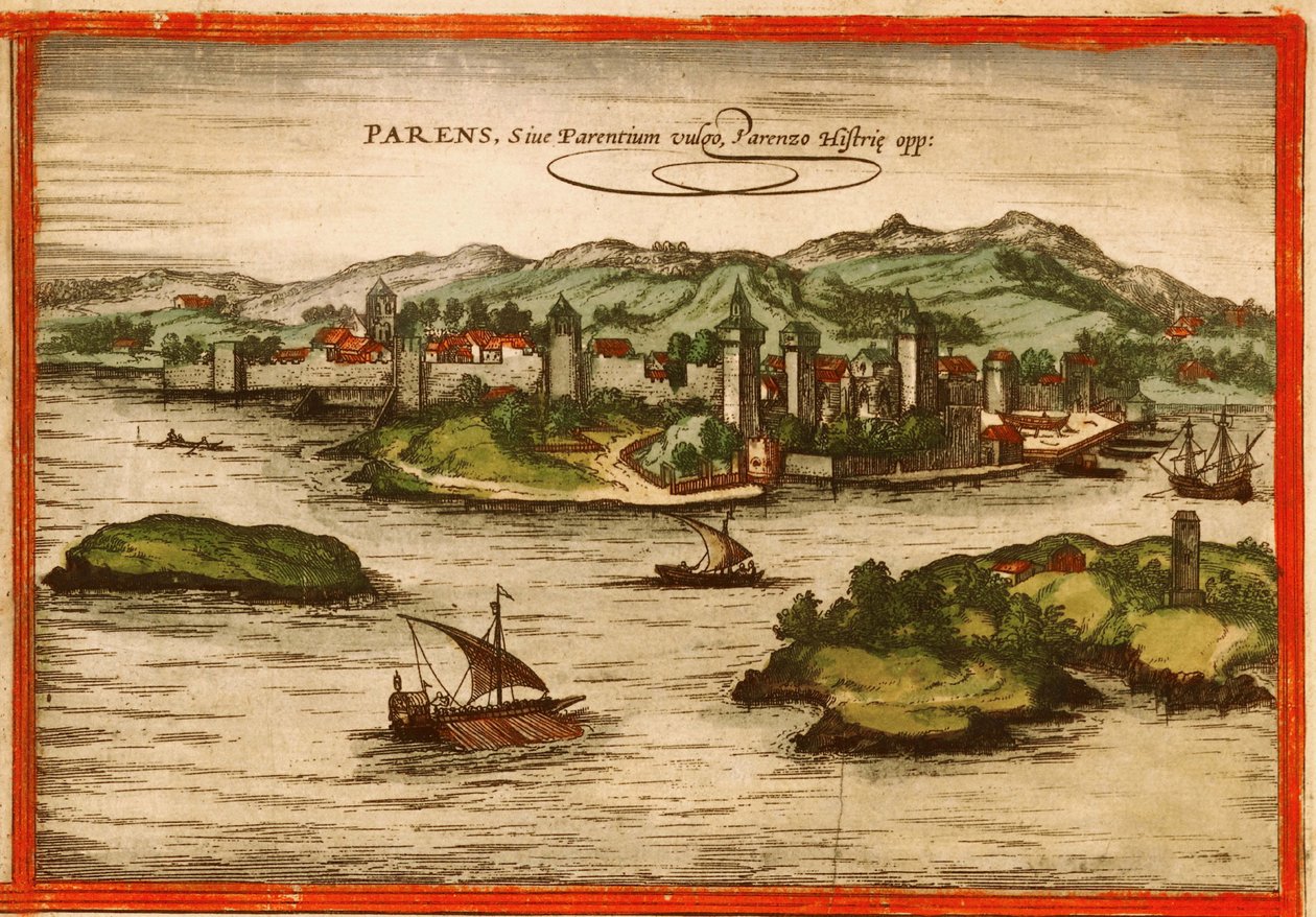 Porec, Kroatien af Georg and Hogenberg Franz (1535 90) Braun