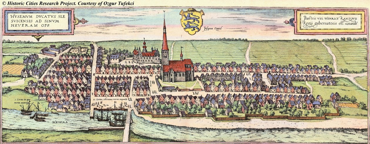 Slesvig-Holsten af Georg and Hogenberg Franz (1535 90) Braun
