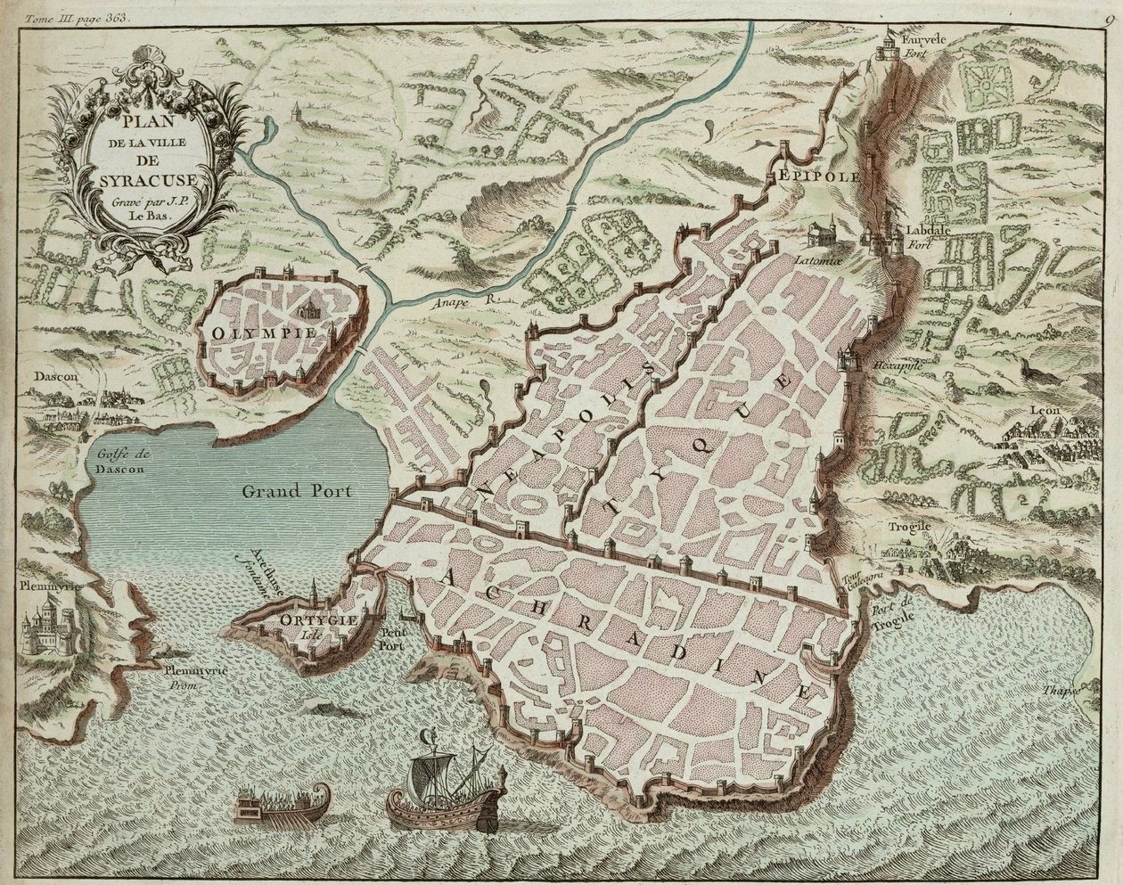 Sicilien af Georg and Hogenberg Franz (1535 90) Braun