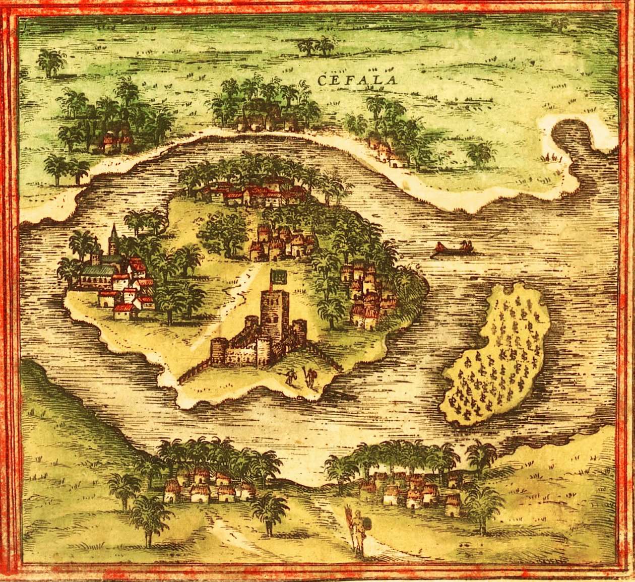 Sofala, Mozambique af Georg and Hogenberg Franz (1535 90) Braun
