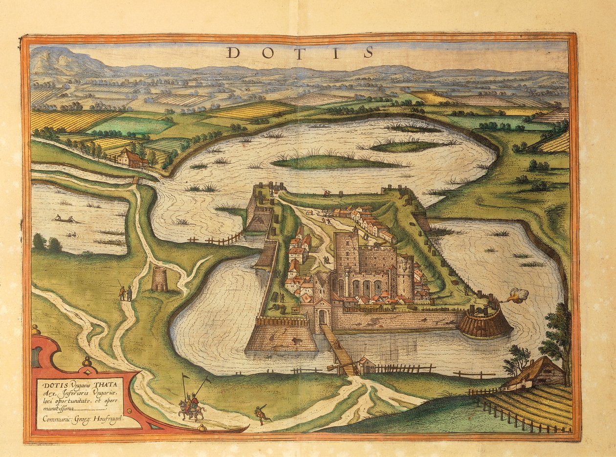 Tata, Dotis fra Verdensbyerne af Georg Braun af Georg Braun and Hogenberg Franz
