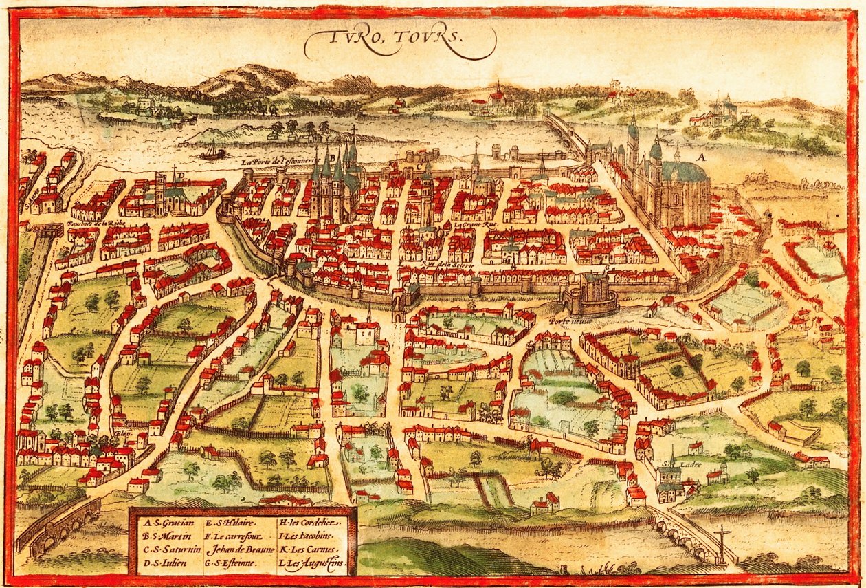 Toulon, Frankrig af Georg and Hogenberg Franz (1535 90) Braun