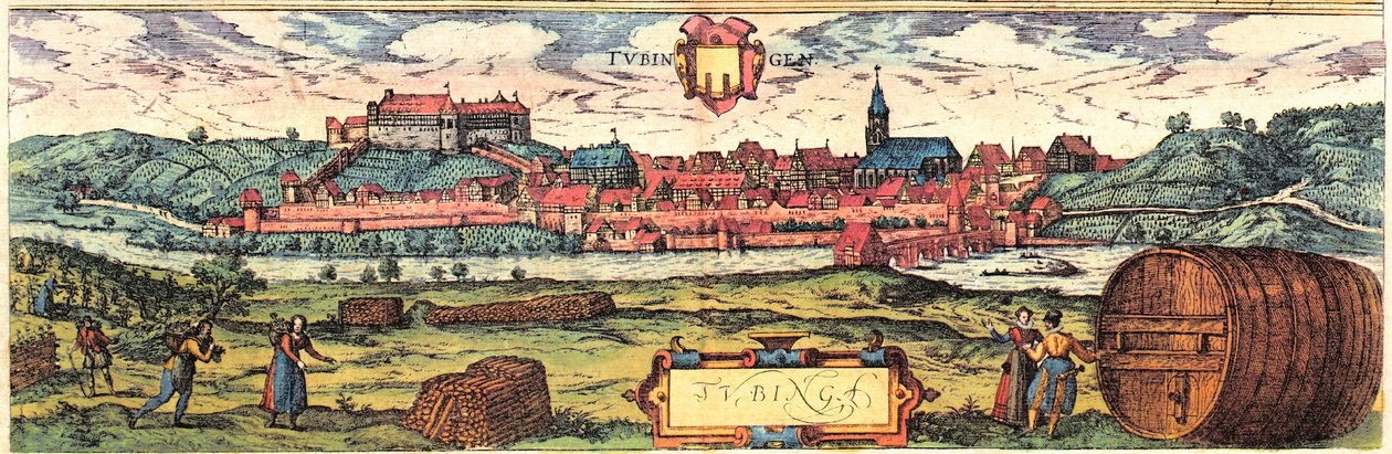 Tubingen af Georg and Hogenberg Franz (1535 90) Braun