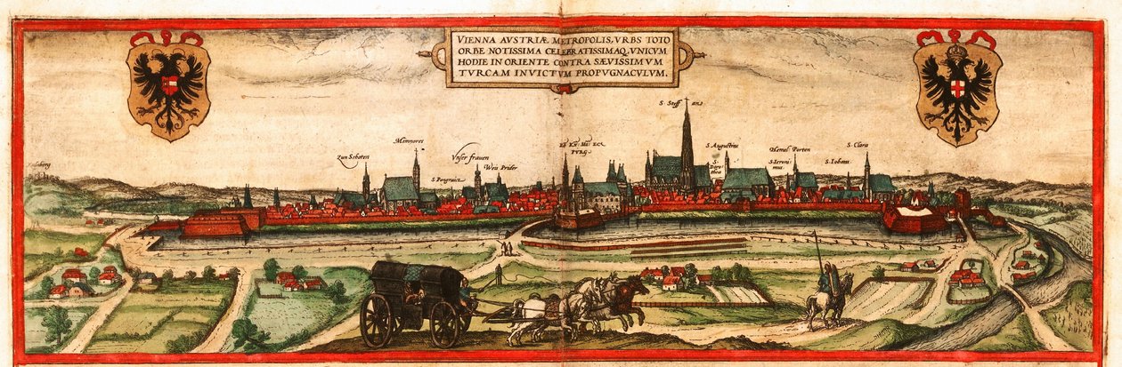 Wien, Østrig af Georg and Hogenberg Franz (1535 90) Braun