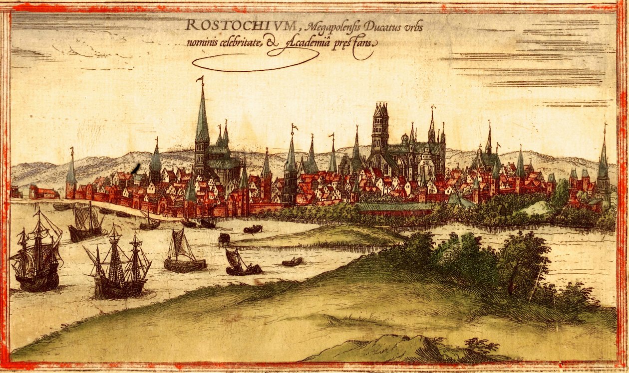 Wismar, Tyskland af Georg and Hogenberg Franz (1535-90) Braun