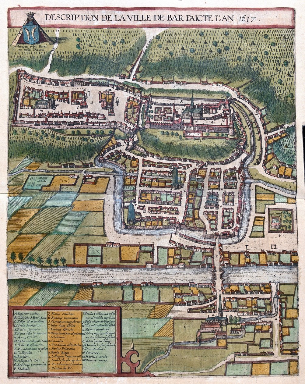 Bar le Duc, Frankrig (gravering af Georg Braun and Hogenberg Franz