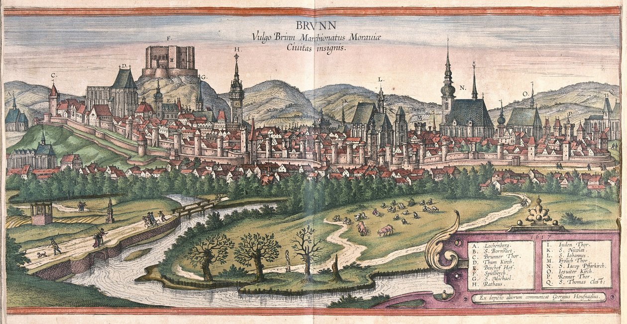 Brno, Tjekkiet (gravering) af Georg Braun and Hogenberg Franz