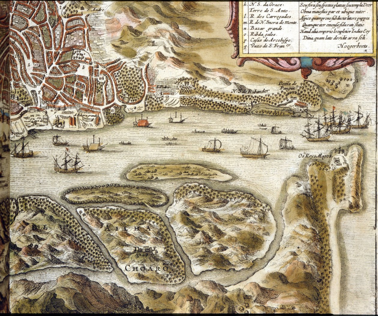 Goa Ifølge Atlas "Civities of the World" af Braun og Hogenberg af Georg Braun and Hogenberg Franz