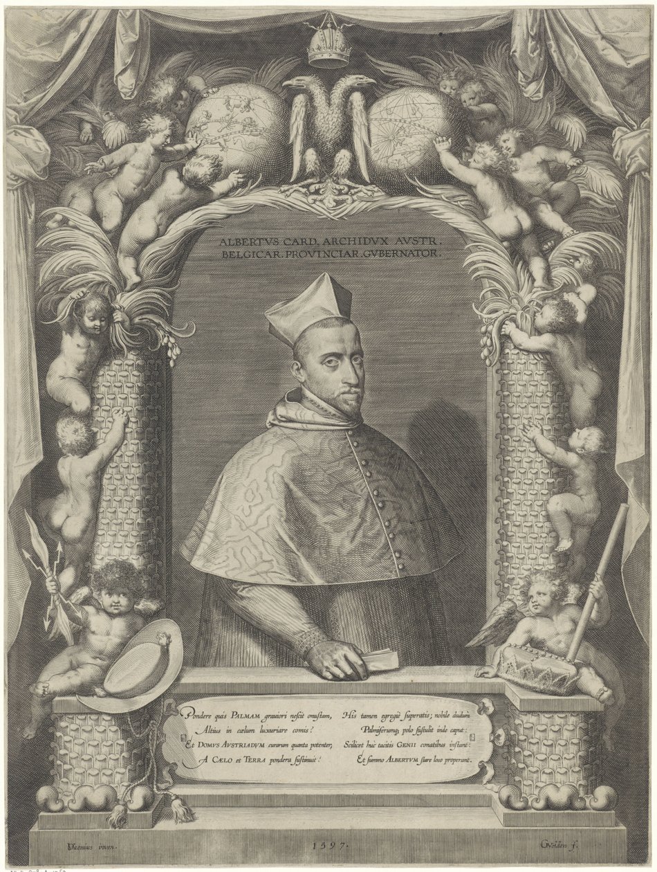 Portræt af Albrecht, ærkehertug af Østrig, i kardinaldragt af Georg van de Velden