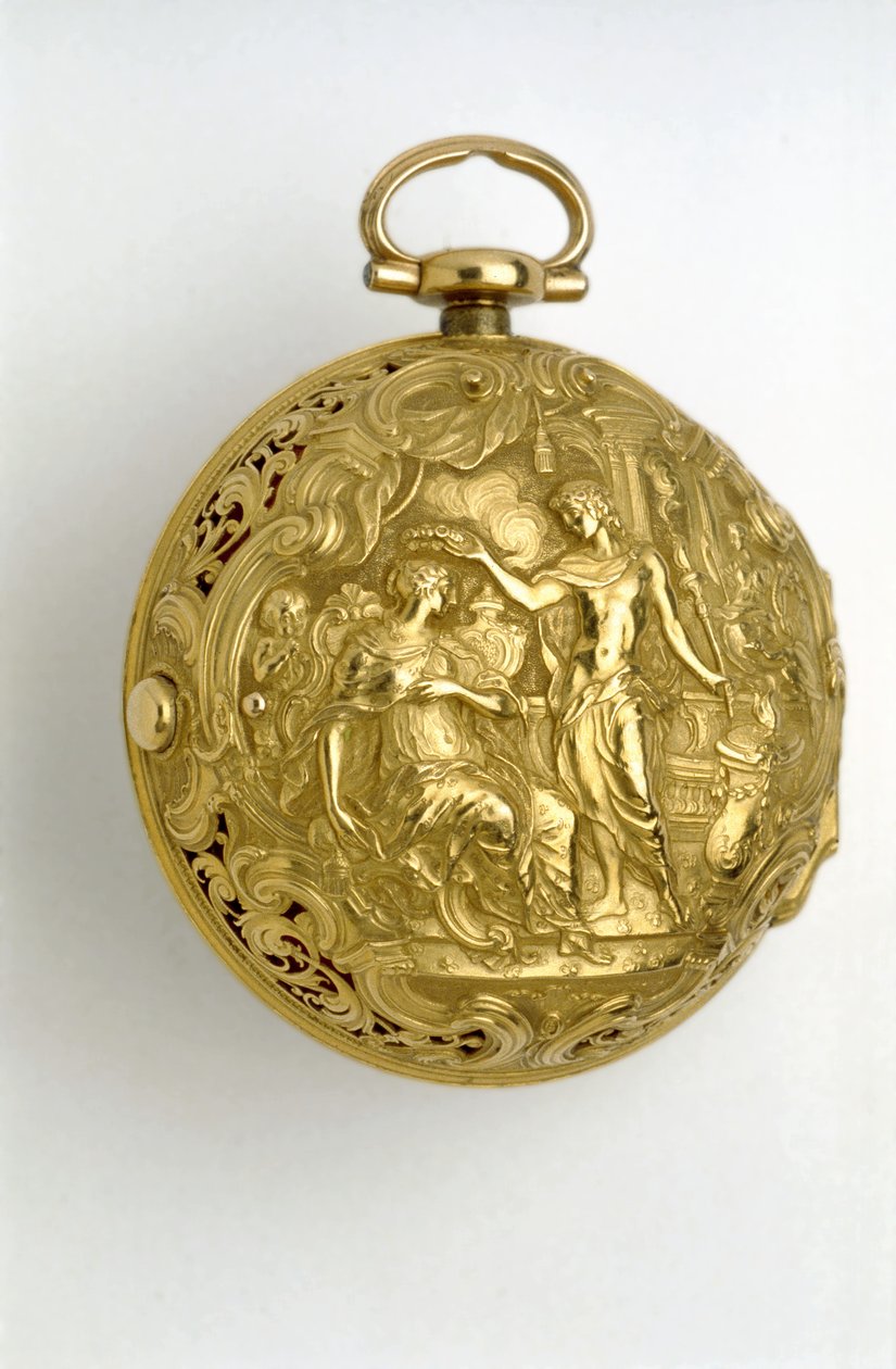 Cylinderur af guld med parkapslet cylinderur med kvartrepetering af George Graham, 1744 (guld) (se også 1217830) af George , Moser, George Michael and Ward, John Graham
