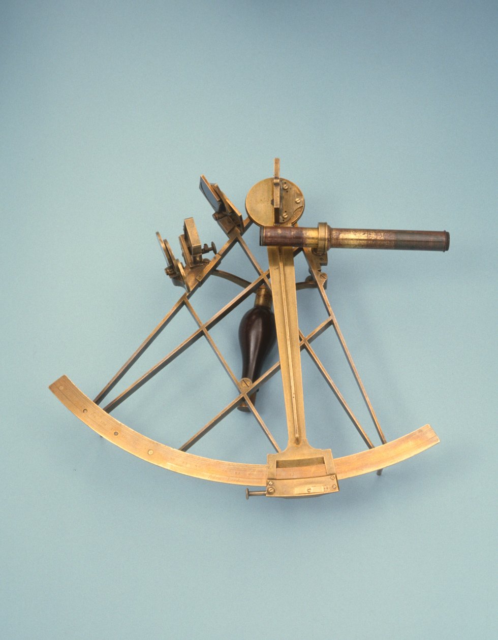 Sextant (messing, træ og glas) af George Adams