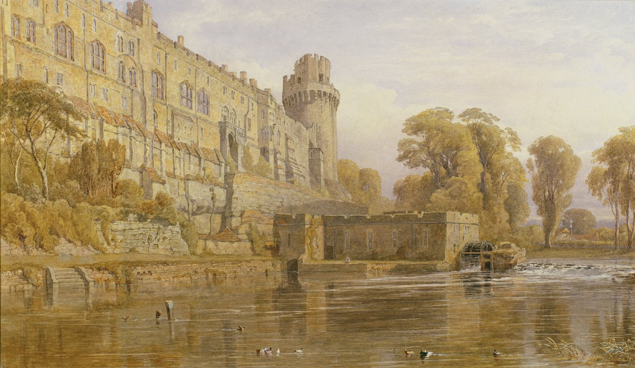 Warwick Castle fra Avon af George Arthur Fripp