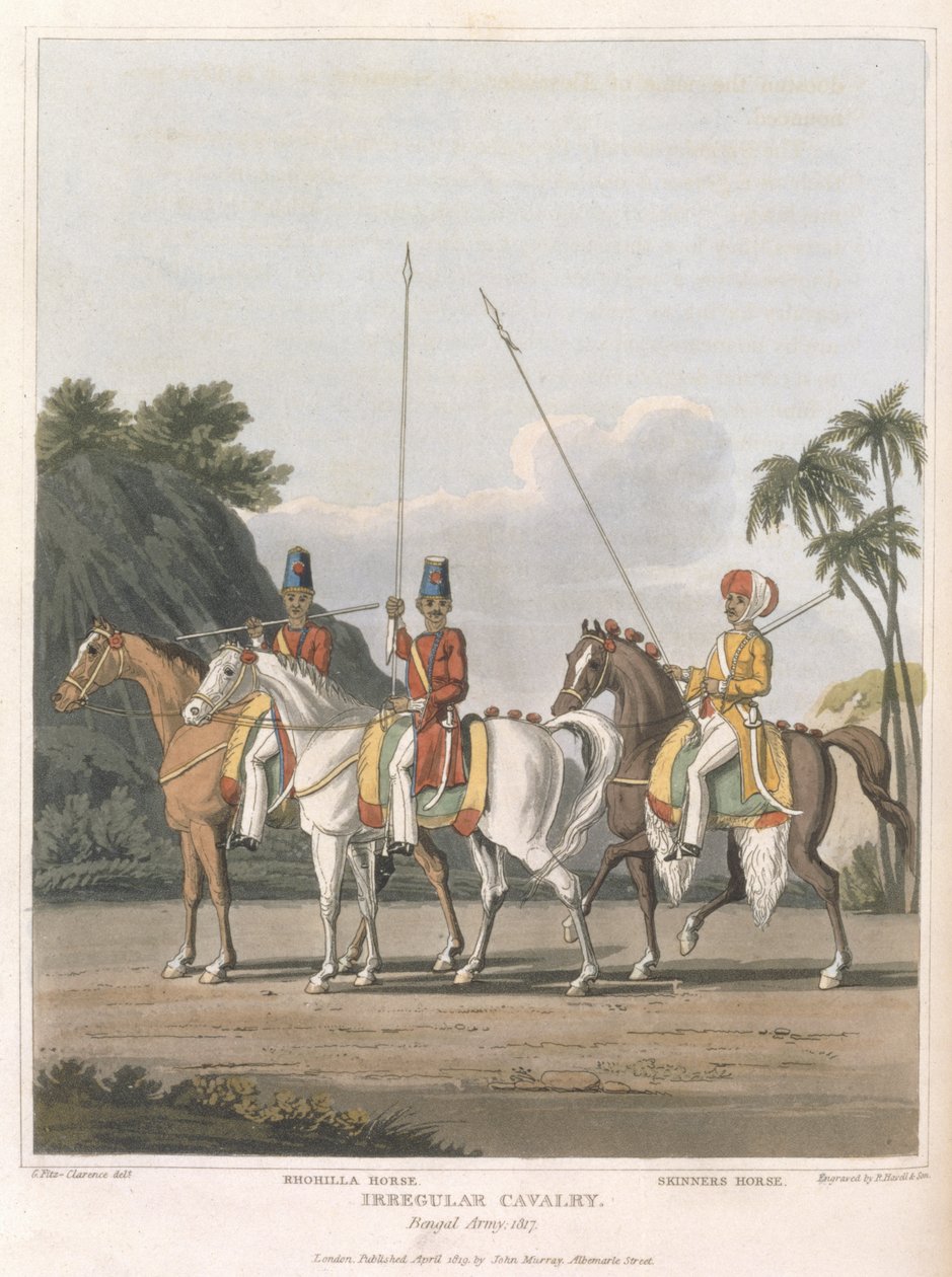 Irregular Cavalry, Bengal Army 1817, plade 5 fra 