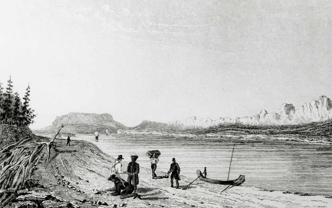 En del af Rocky Mountains, Mackenzies River, 1828 af George Back
