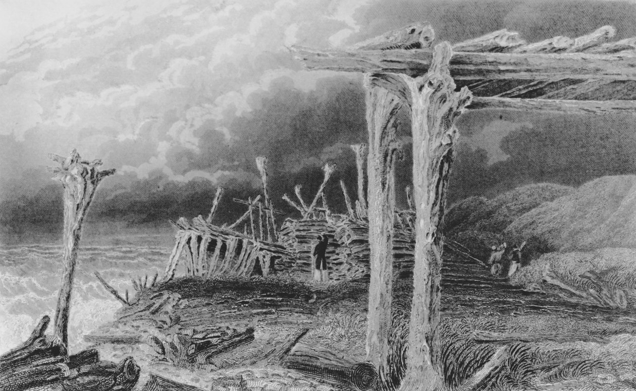 Vinterhuse i Esquimaux, 1826 af George Back