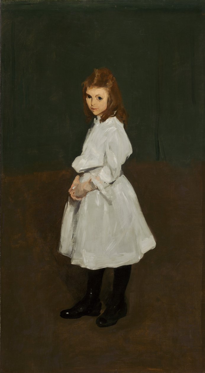 Lille pige i hvidt (Queenie Burnett) af George Wesley Bellows