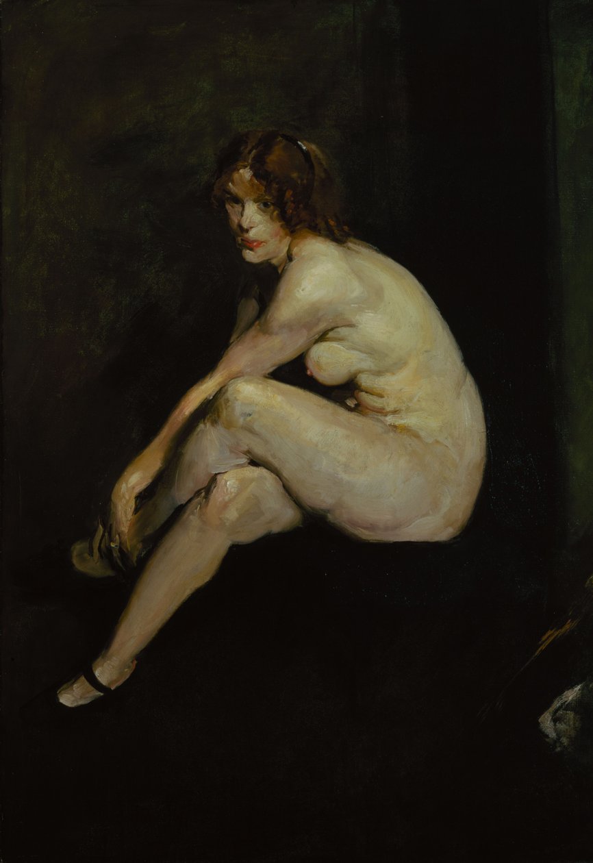 Nøgen pige, Miss Leslie Hall af George Wesley Bellows