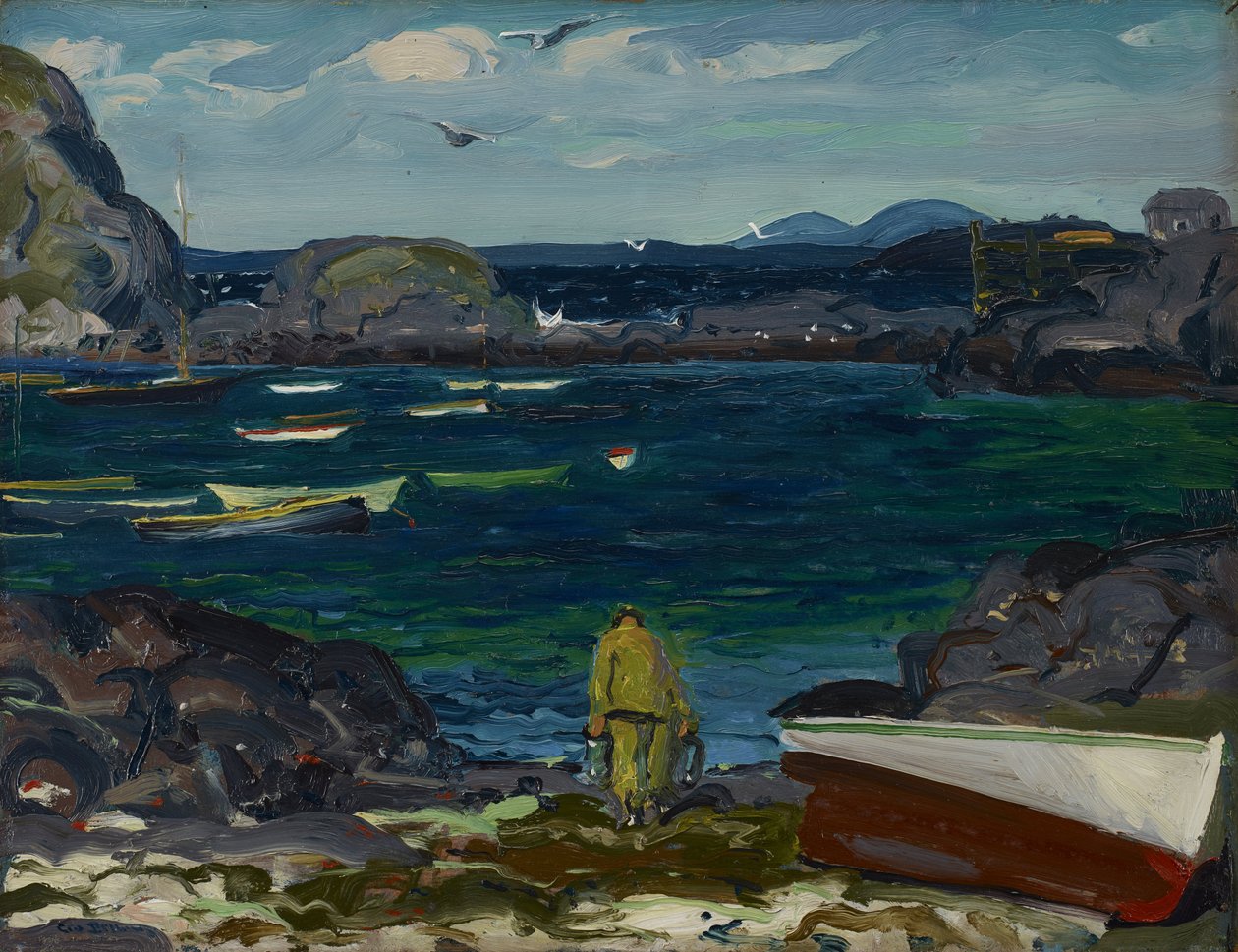 Havnen, Monhegan Coast, Maine af George Wesley Bellows