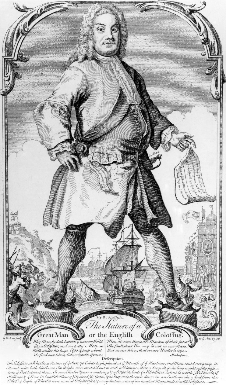 Statur af en stor mand eller den engelske kolos, 1740 af George Bickham