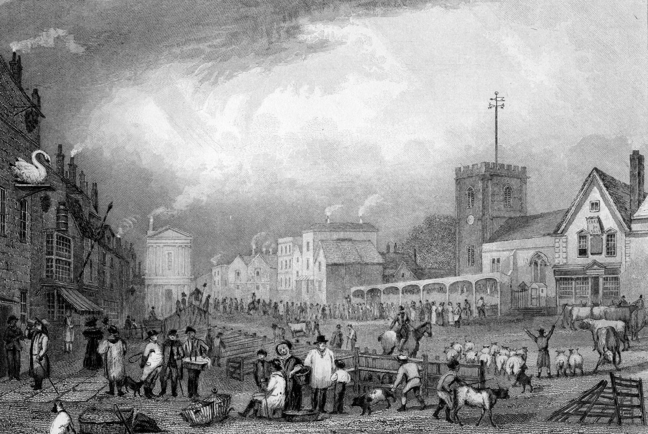 Romford, Essex, graveret af John Rogers, ca. 1832 af George Bryant Campion