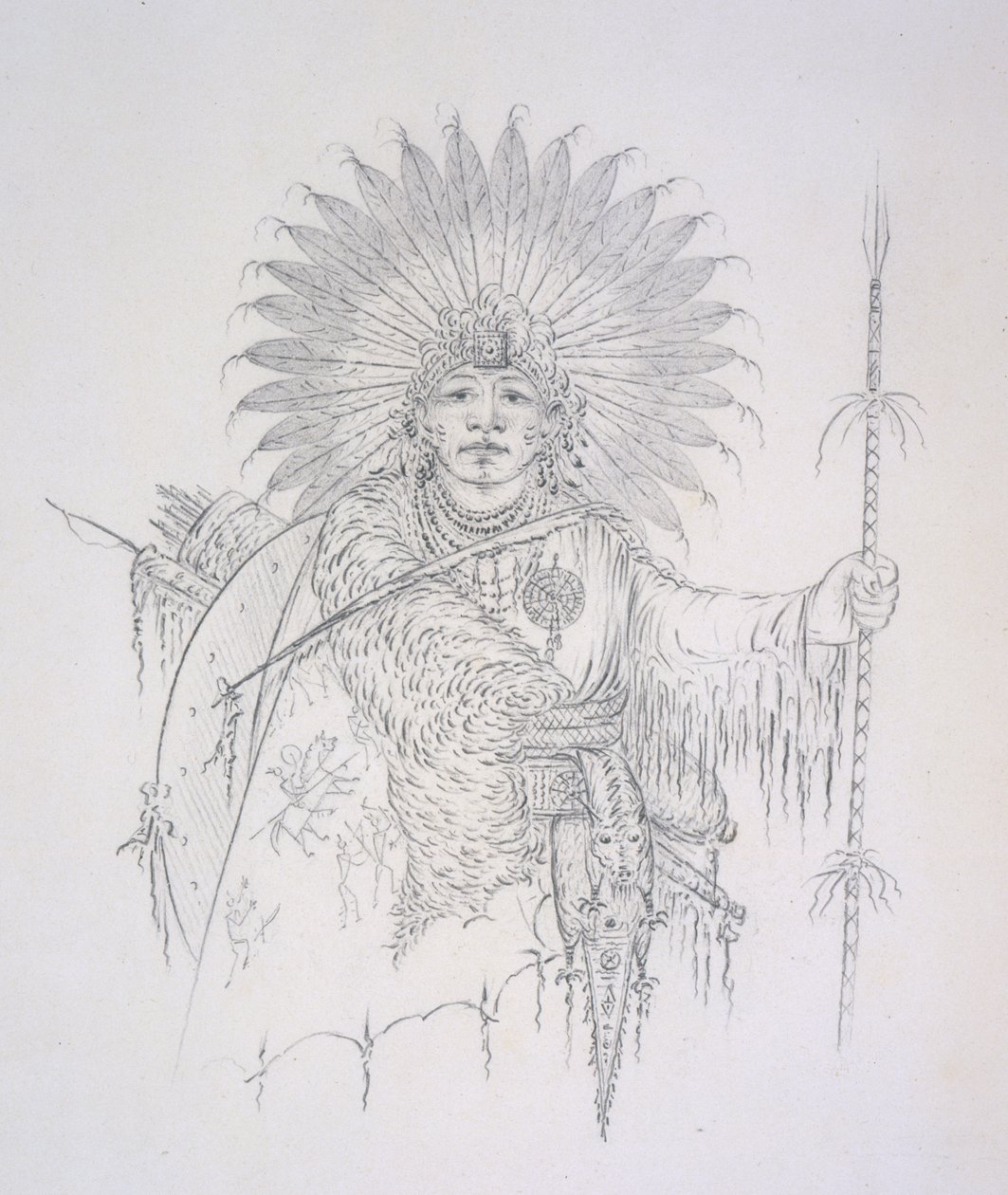 Ba-da-ah-chon-du (Han der springer over alle) 1852 af George Catlin