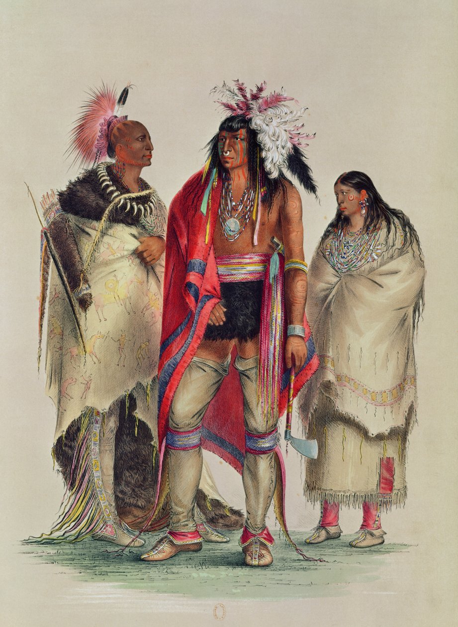 Nordamerikanske indianere, ca. 1832 af George Catlin