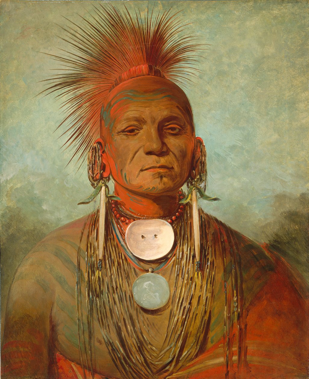 See-non-ty-a, en Iowa Medicine Man, 1844-45 af George Catlin