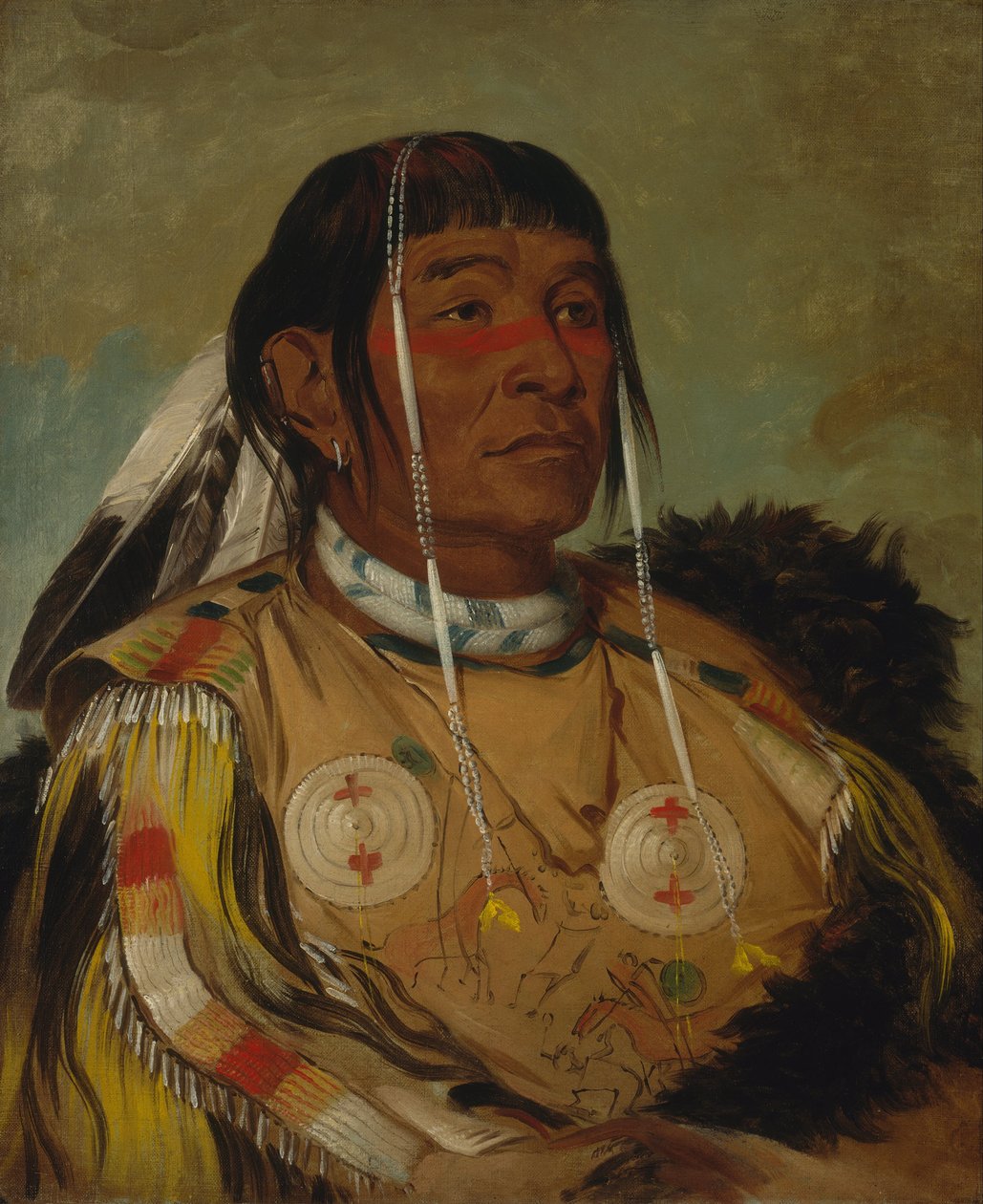 Sha-có-pay, The Six, Chief of the Plains Ojibwa af George Catlin