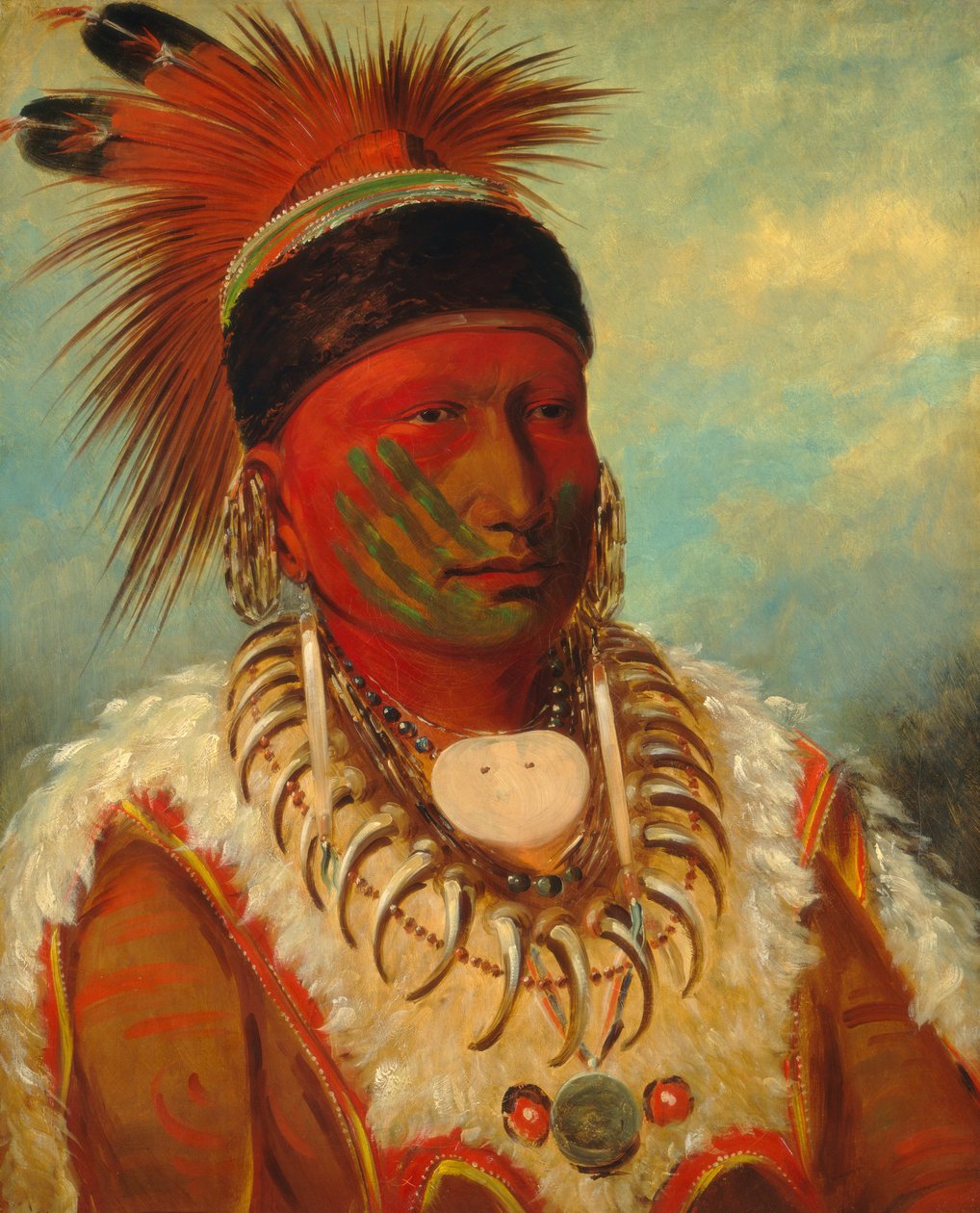 Den hvide sky, høvding af Iowas af George Catlin