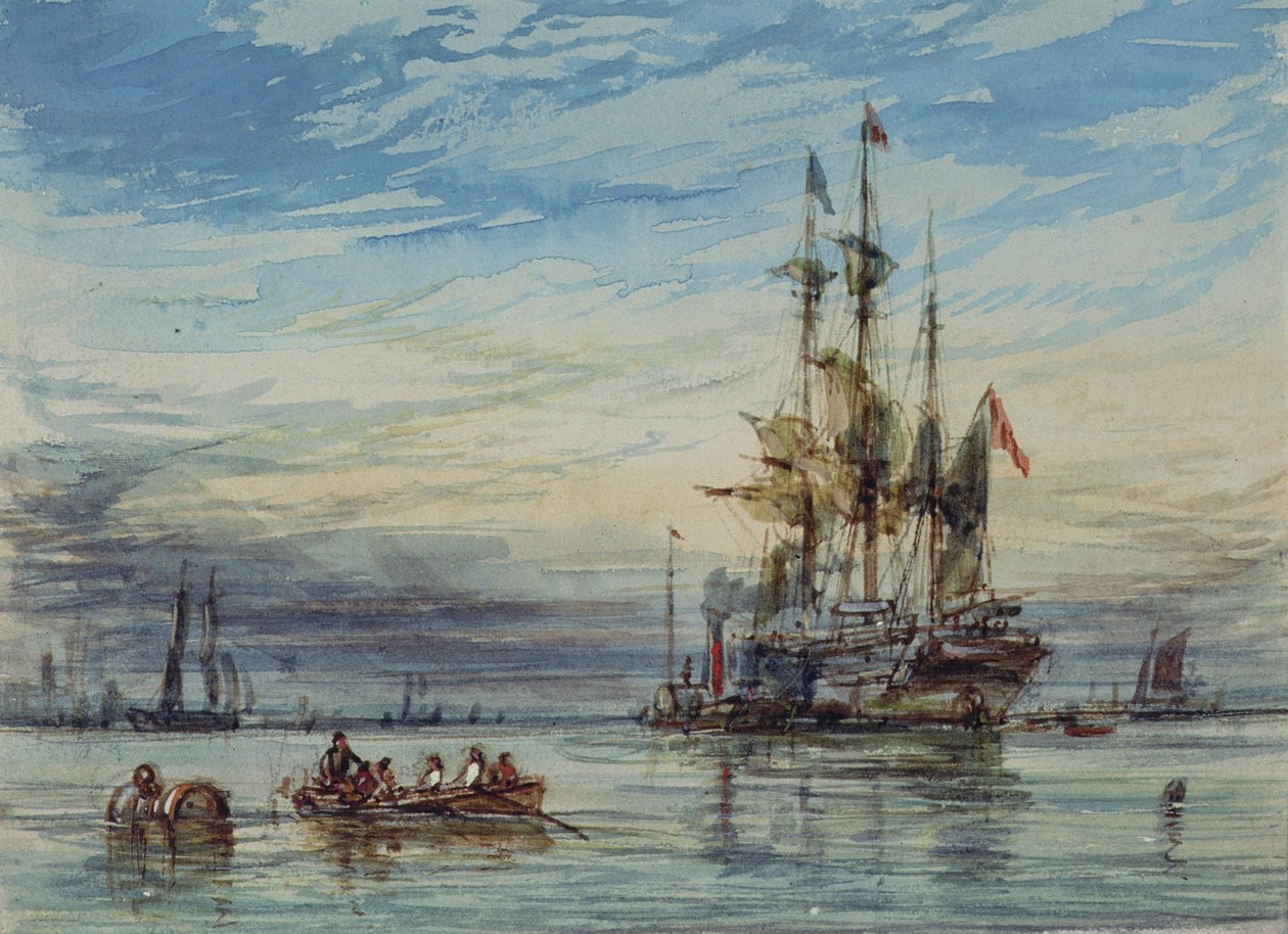 Skibsfart, 1800-tallet af George the Elder Chambers