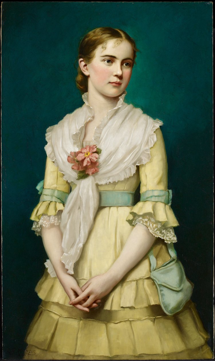 Portræt af en ung pige, 1881 af George Chickering Munzig