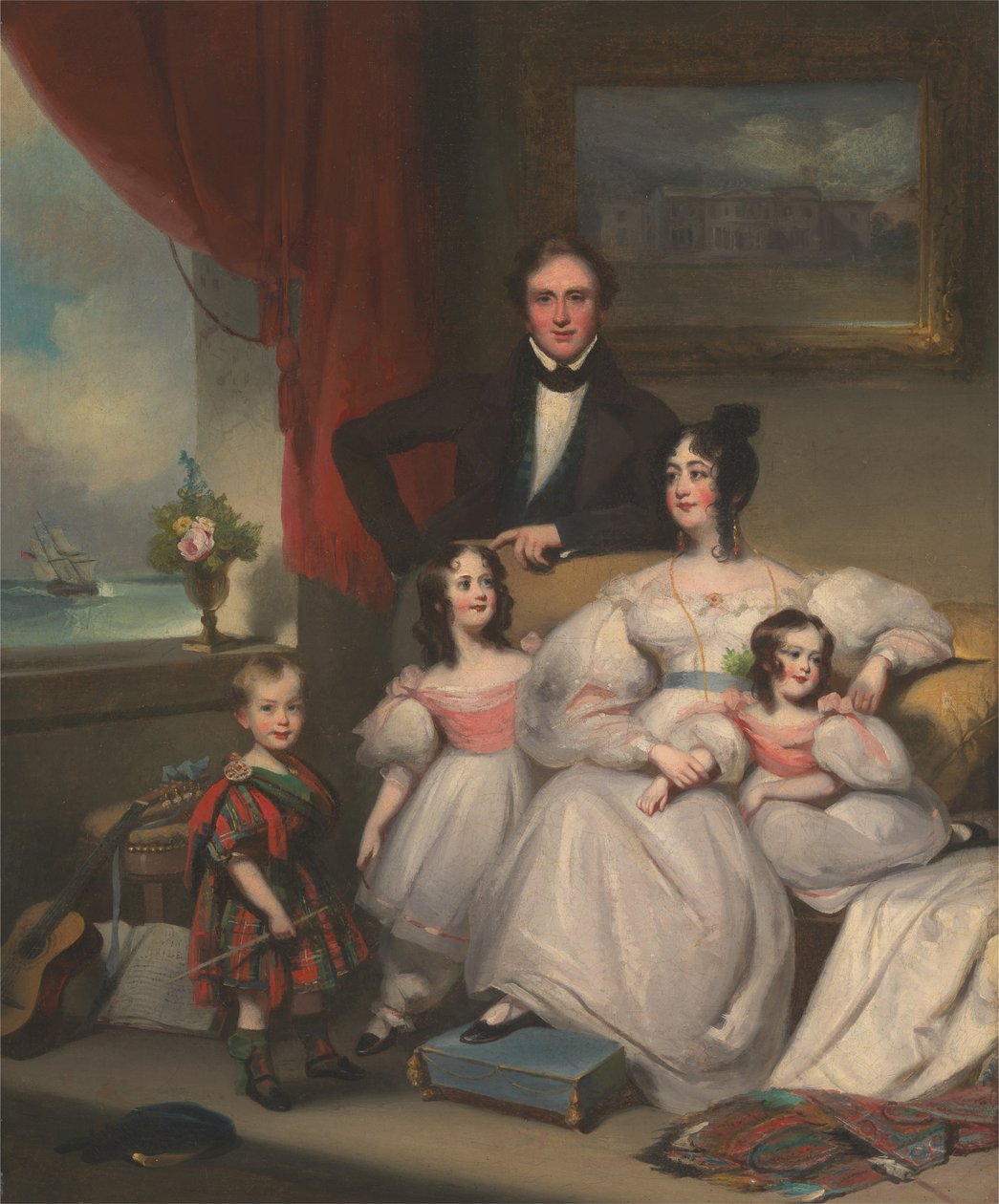 En engelsk familie i Macao af George Chinnery