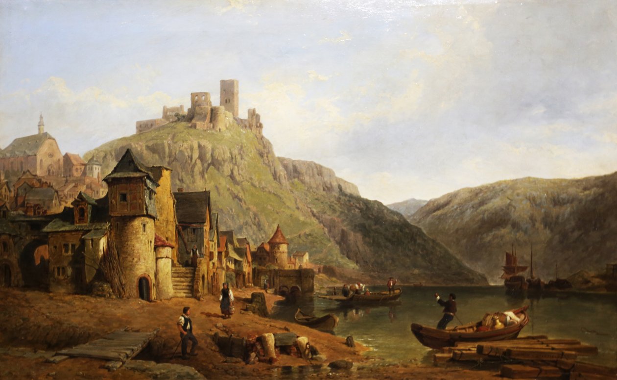 Beilstein på Mosel af George Clarkson Stanfield