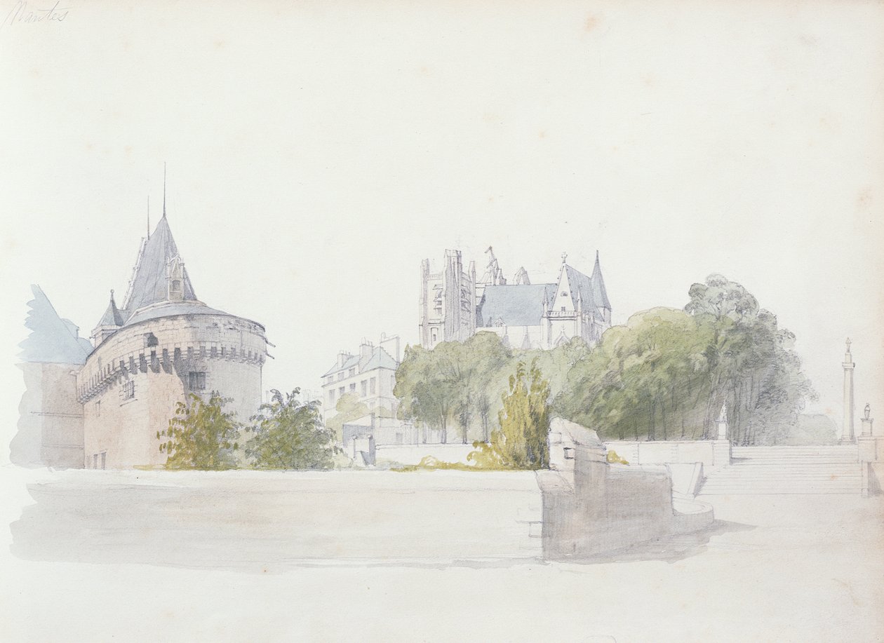 Udsigt over Nantes af George Clarkson Stanfield