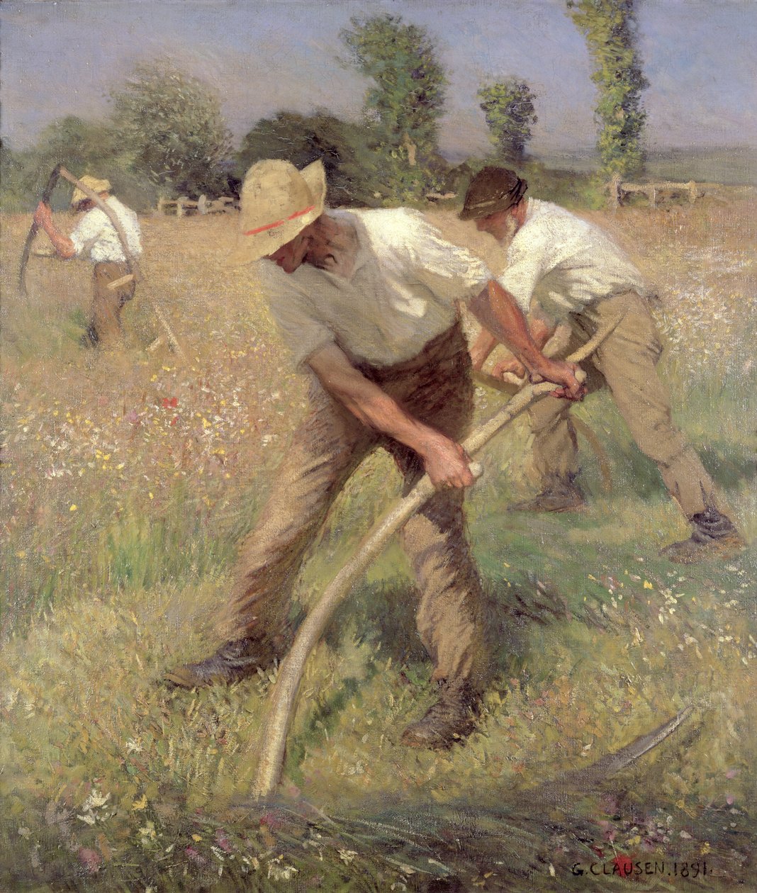 Plæneklipperne, 1891 af George Clausen