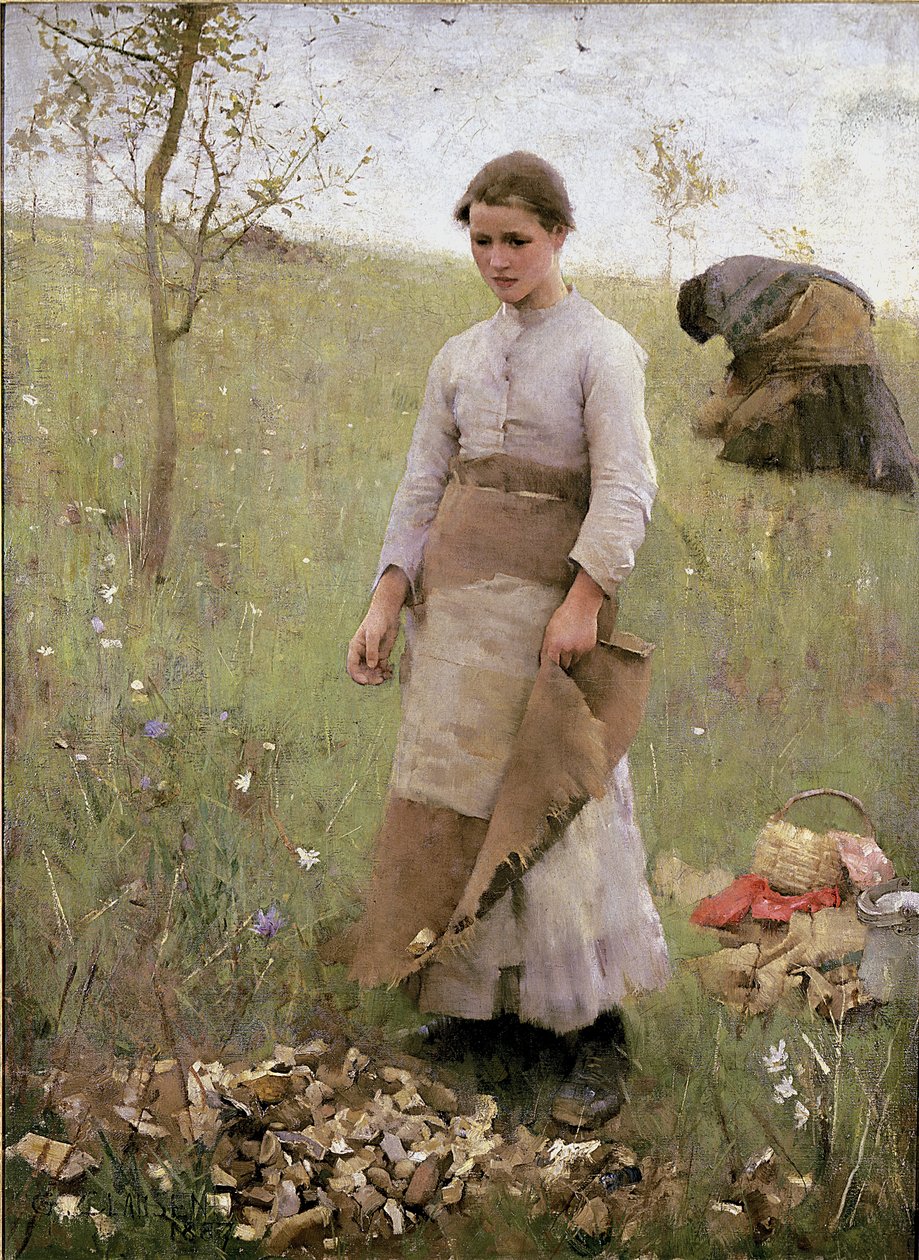 Stenplukkerne, 1887 af George Clausen