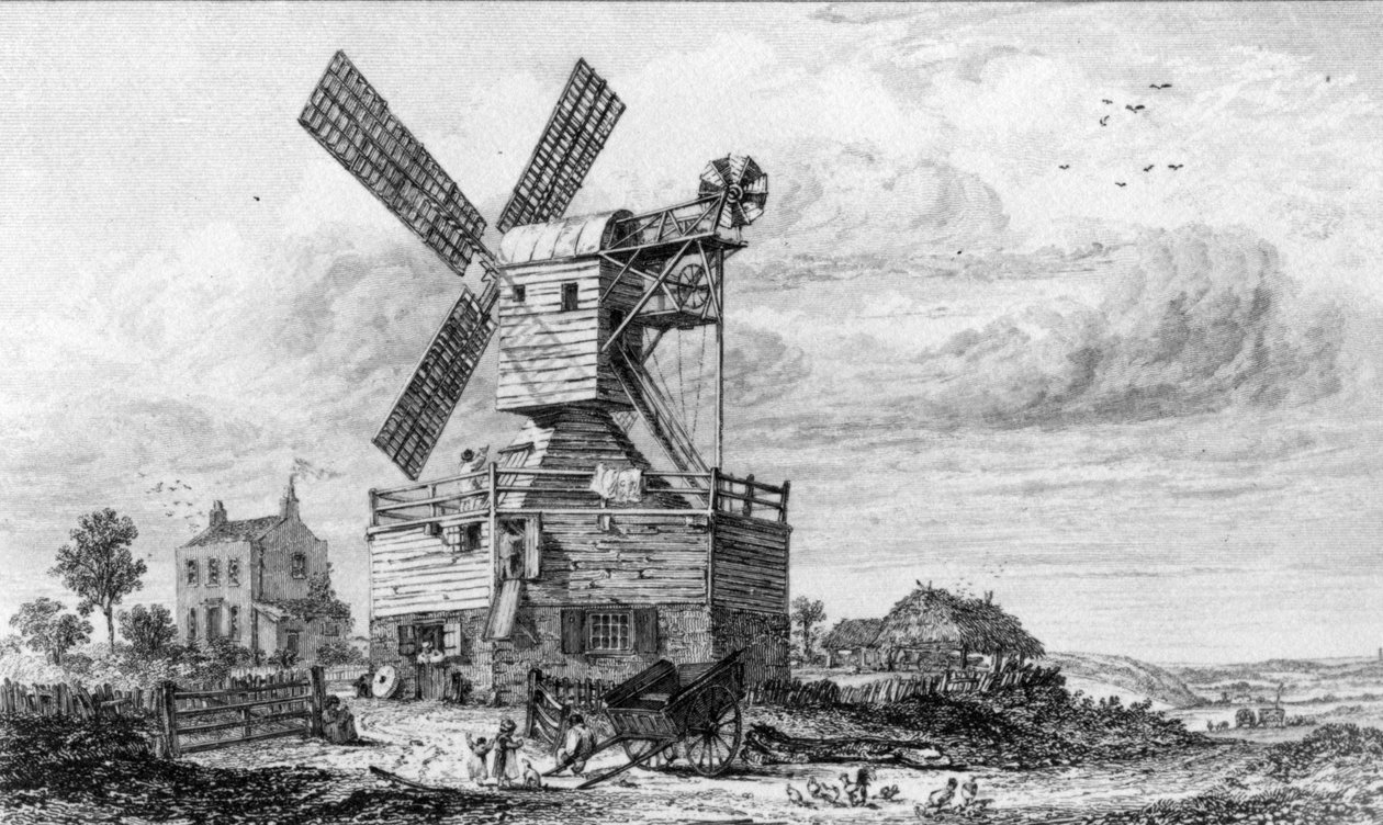 Mølle på Wimbledon Common, fra "Cooke