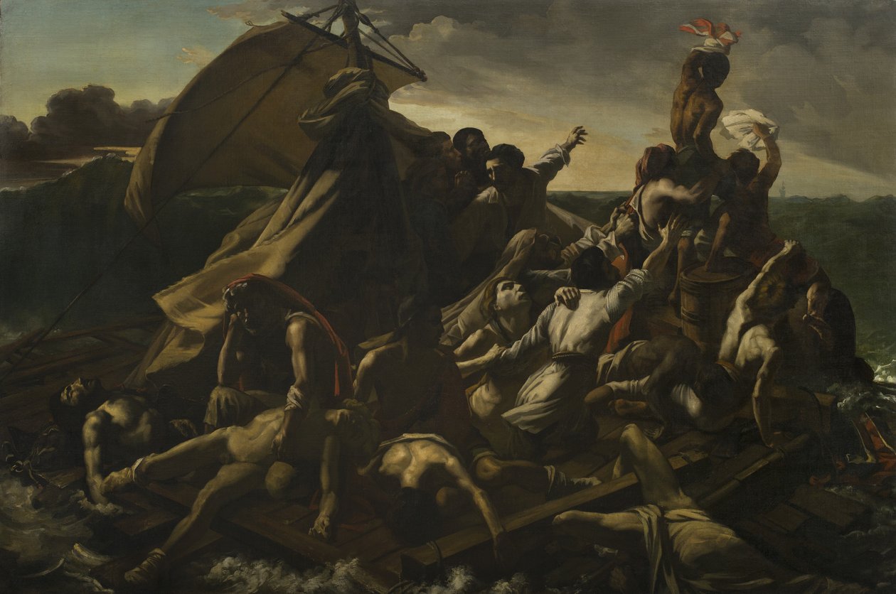 Medusaflåde, efter Theodore Gericault, 1830 (olie på linned) af George Cooke