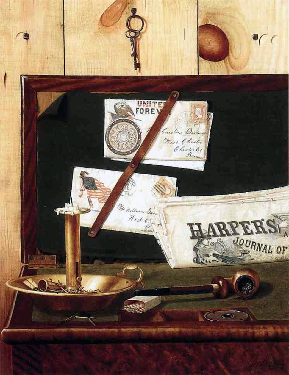 Stilleben trompe loeil, 1892 af George Cope