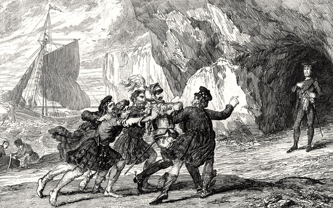 Kaptajn Dalgetty ved Ardenvohr, illustration fra 