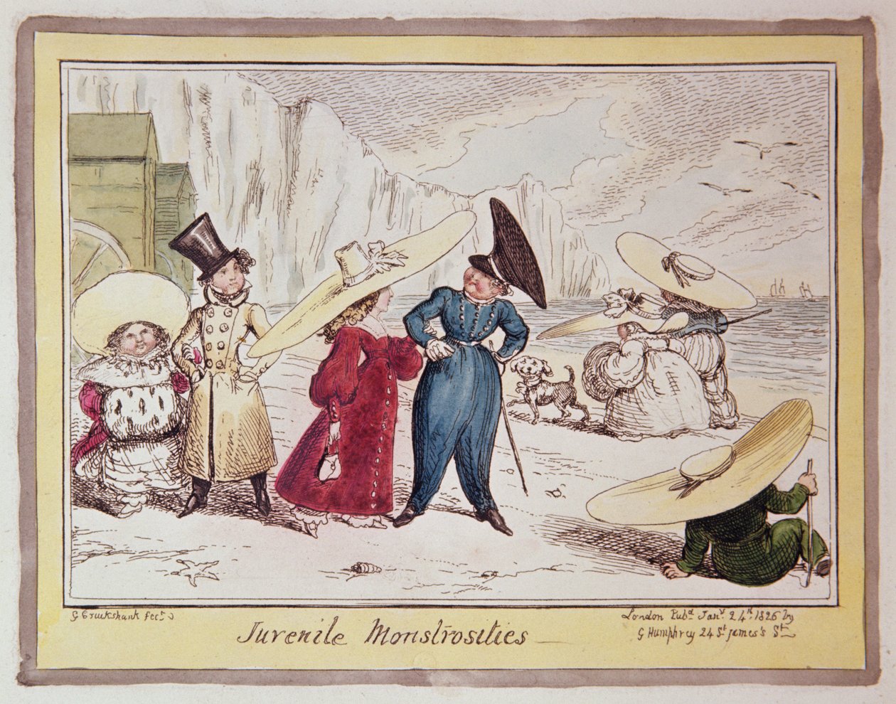 Ungdomsmonstrositeter, 1825 af George Cruikshank