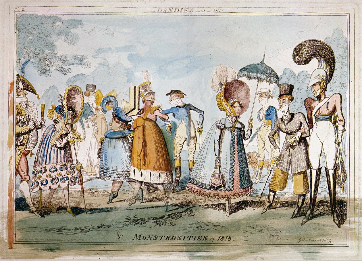 Uhyrligheder i 1818, af George Cruikshank
