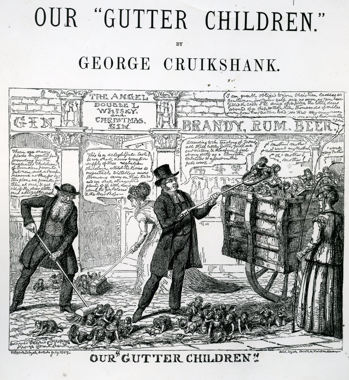 Vore Rendebørn, 1869 af George Cruikshank