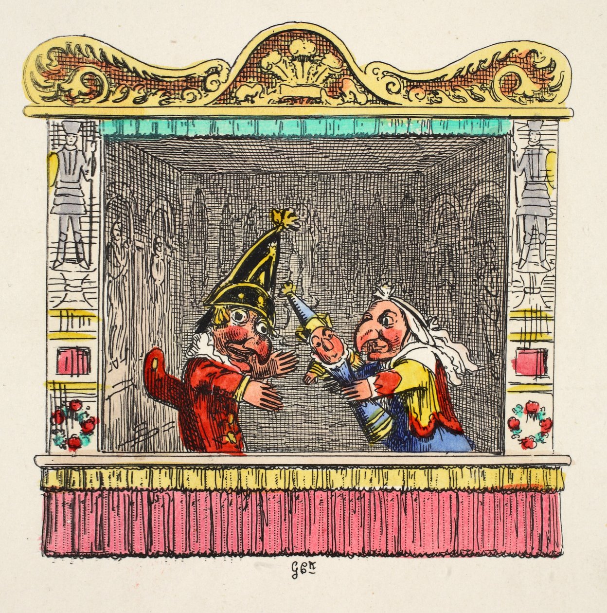 Punch and Judy with the Child fra 