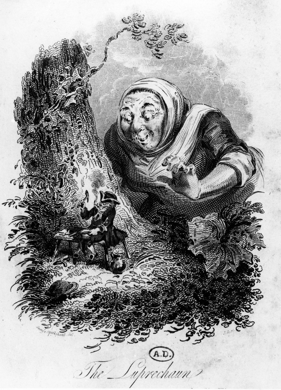 Leprechaunen, ca. 1800-50 af George Cruikshank
