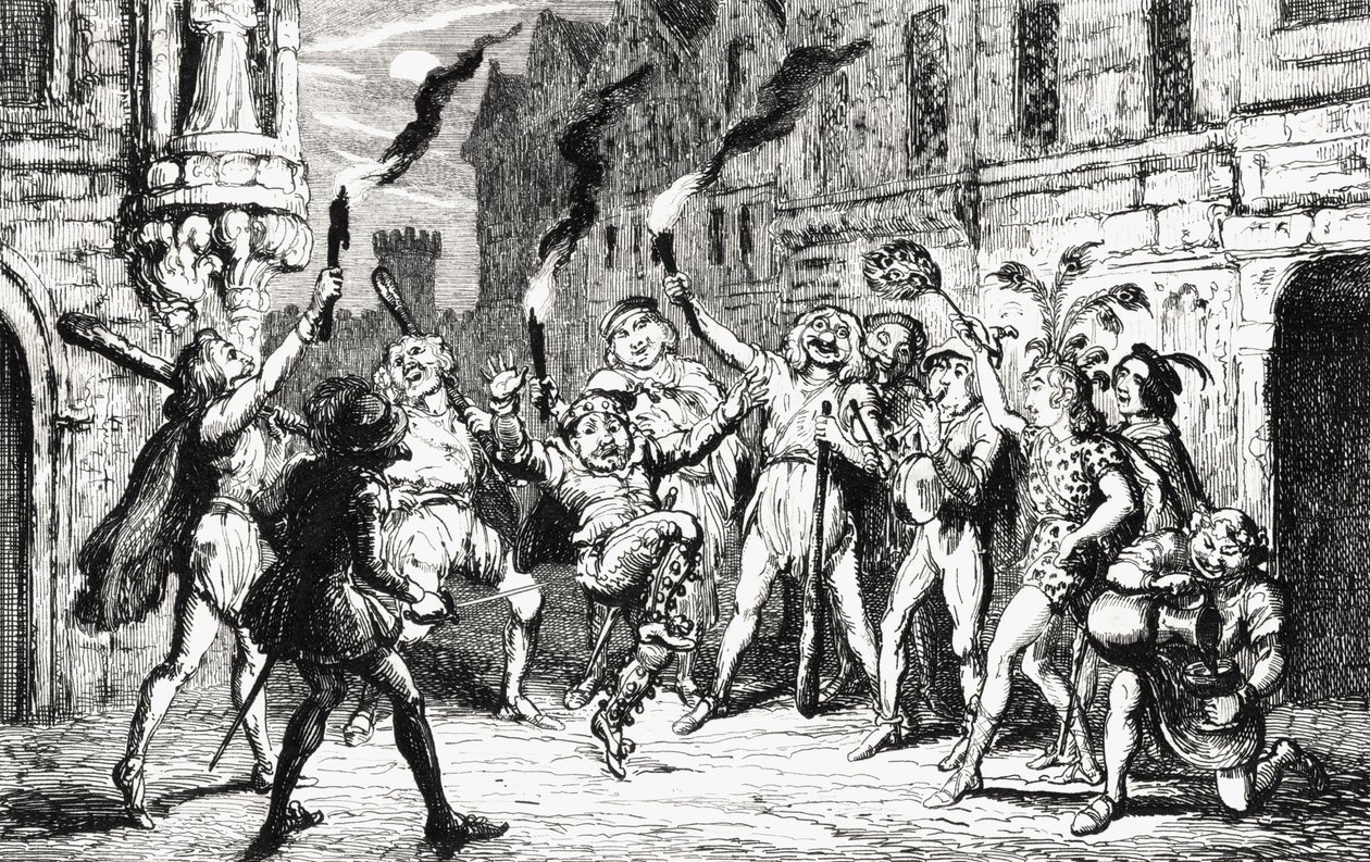 The Revellers, illustration fra 
