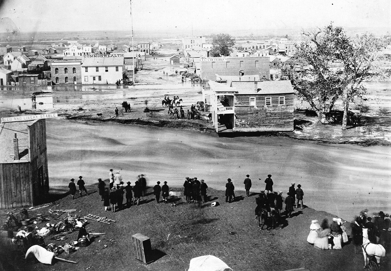 Den store oversvømmelse, Denver, Colorado, 19. maj 1864 af George D. Wakely