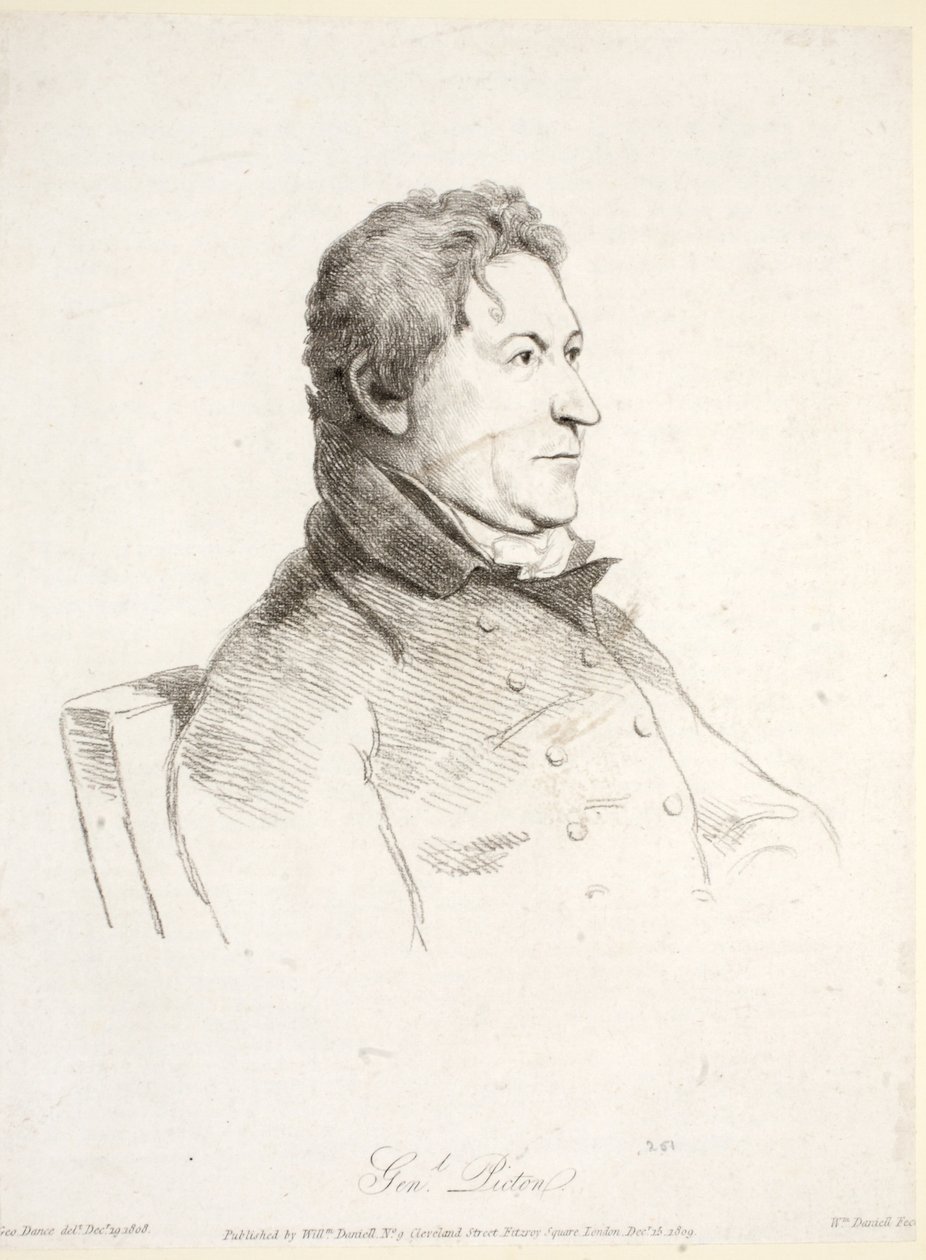 General Picton, 19. december 1808, pub. William Daniell 1809 af George Dance